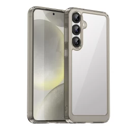 Silikoninė įmautė Su Geliniu Rėmeliu, Skirta samsung Galaxy S25+ Dėklui outer Space - Skaidri Juoda