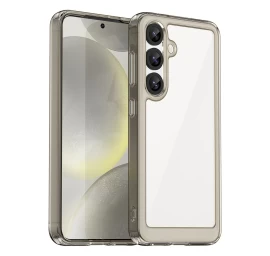 Silikoninė įmautė Su Geliniu Rėmeliu, Skirta samsung Galaxy S25 Outer Space Case - Skaidri Juoda