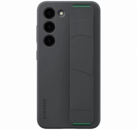 Silikoninė įmautė Su Riešo Dirželiu Samsung Galaxy S23 Silicone Grip Cover Black