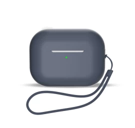 Silikoninis Dėklas airpods 1 / 2 + Riešo Dirželis Mėlynas