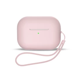 Silikoninis Dėklas airpods 3 + Riešo Dirželis - Rožinis