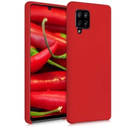 Silikoninis Dėklas Lankstus Silikoninis Dėklas Samsung Galaxy A42 5g Raudonas