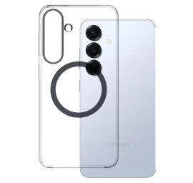Silikoninis Dėklas Samsung Clear Magnet Case Su Magnetiniu žiedu, Skirtas Samsung Galaxy S25+ - Skaidrus