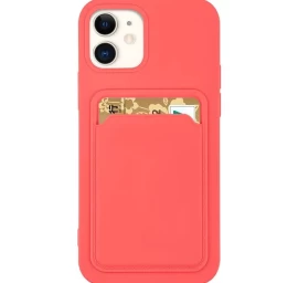 Silikoninis Dėklas Su Kortelių Lizdu Iphone 12 Pro Max - Coral