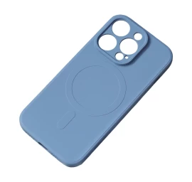 Silikoninis Dėklas Su Magsafe Iphone 15 Plus Silikoninis Dėklas Tamsiai Mėlynas