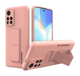 Silikoninis Dėklas Su Stovu Xiaomi Poco M4 Pro 5g Kickstand Case Pink