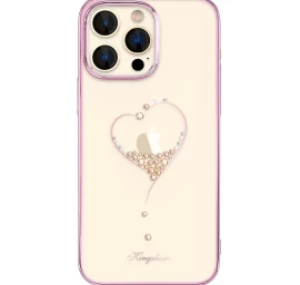 Silikoninis Dėklas Su Swarovski Kristalais Kingxbar Wish Series Iphone 14 Pro - Rožinis