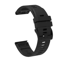 Silikoninis Dirželis Išmaniesiems Laikrodžiams garmin Fenix 3/5x/6x/7x Pro - Juodas