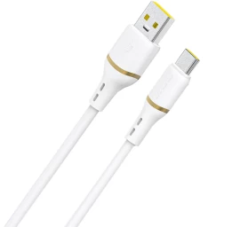 Silikoninis Kabelis Usb-a - Usb-c 5a 1 M - Baltas