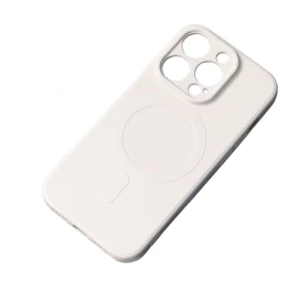 Silikoninis Magnetinis Dėklas Iphone 14 Plus Magsafe - Smėlio Spalvos