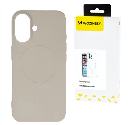 Silikoninis Magnetinis Dėklas samsung Galaxy S25 Silikoninis Dėklas magsafe - Smėlio Spalvos