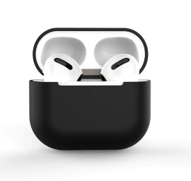 Silikoninis Minkštas airpods 2 / airpods 1 Korpuso Dangtelis, Juodas (c Korpusas)