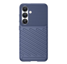 Silikoninis šarvuotas Dėklas samsung Galaxy S25 Thunder Case - Mėlynas