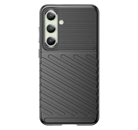 Silikoninis šarvuotas Dėklas, Skirtas samsung Galaxy S24 Fe Thunder Case - Juodas