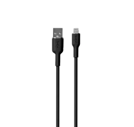 Silikoninis Usb-a - iphone Lightning 1,5 M Ilgio Juodas Kabelis
