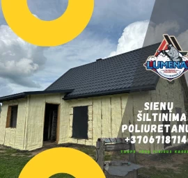 Sienų šiltinimas poliuretano putomis