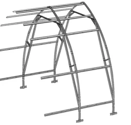 Šiltnamio KLASIKA DROP karkasas be dangos 2,5 x 4 m (10 m2 )