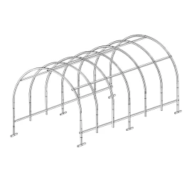 Šiltnamio KLASIKA EASY 2 metrų prailginimas, be priekio ir galo, su 4mm danga