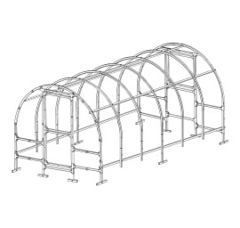 Šiltnamio KLASIKA EASY karkasas be dangos, 3 x 4 m (12 m2 )
