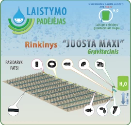 Šiltnamio laistymo sistema JUOSTA MAXI Gravitacinis, IRAG01