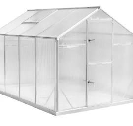 Šiltnamis Gampre Sanus L (plotis 2,2 m) polikarbonatas 6 mm 3,60 m L-8 juodas