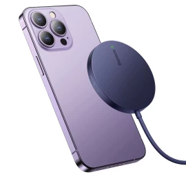 Simple Mini3 Magsafe Qi 15w Magnetinis Indukcinis įkroviklis Violetinės Spalvos