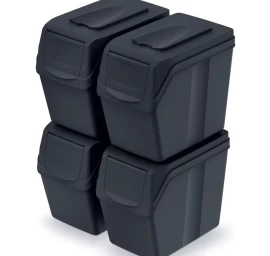 šiukšliadėžė 20 L Sortibox Rinkinys4 Vnt. Antracitas - Galas