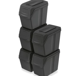 šiukšliadėžė 20 L Sortibox Rinkinys5 Vnt. Black - Galas