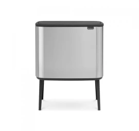Šiukšlių dėžė Brabantia Bo Touch Bin 11 + 23 L, matt steel fingerprint proof 316227