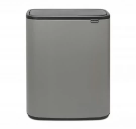 Šiukšlių dėžė Brabantia Bo Touch Bin 2x30L, mineral concrete grey 221460