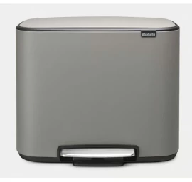 Šiukšlių dėžė su pedalu Brabantia Bo 36L Mineral Concrete Grey