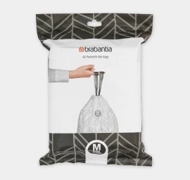 Šiukšlių maišai Brabantia M 60L, (40 vnt), white, 138829