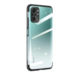 Skaidrios Spalvos Gelinis Dėklas Su Metaliniu Apvadu Xiaomi Redmi Note 10 5g / Poco M3 Pro Juodas Skaidrios Spalvos Gelinis Dėklas Su Metaliniu Apvadu Xiaomi Redmi Note 10 5g / Poco M3 Pro Juodas