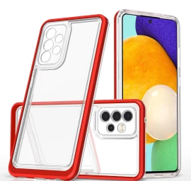 Skaidrus 3 In 1 Dėklas Samsung Galaxy A13 5g Frame Gel Cover Red