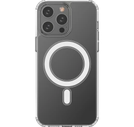 Skaidrus Magnetinis Dėklas Su Magsafe iphone 14 Pro Max Su Sidabriniu žiedu - Skaidrus