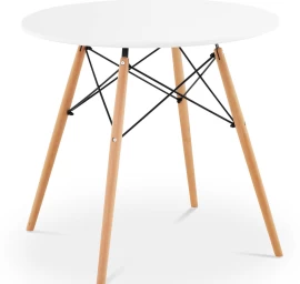 Skandinaviškas Stalas Svetainei, Biurui, Modernus Apvalus ø 80 Cm H 74 Cm