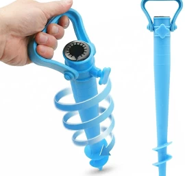 Skėčio Pagrindas Plastikinis Varžtas 39cm Mėlynas