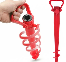 Skėčio Pagrindas Plastikinis Varžtas 39cm Raudonas