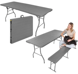 Sklendžiamas Stalas Dėžutėje 180x74cm Max.100kg Woodland Deck Dark Grey