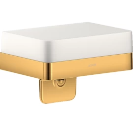 Skysto muilo dozatorius su lentynėle AXOR Universal, Polished Gold Optic 42819990