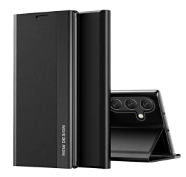 Sleep Case Pro Dėklas Samsung Galaxy A24 4g Su Atlenkiamuoju Dangteliu, Juodas