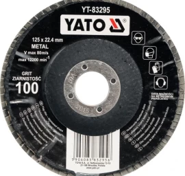 Šlifavimo diskas lapelinis išgaubtos formos 125mm P100 (YT-83295)
