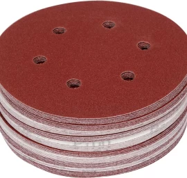 Šlifavimo popierius {velcro) | 6 skylės | 150 mm / P100 | 50 vnt. (YT-834584)
