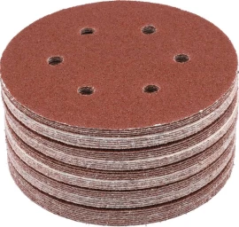 Šlifavimo popierius {velcro) | 6 skylės | 150 mm / P40 | 50 vnt. (YT-834581)