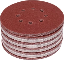 Šlifavimo popierius {velcro) | 8 skylės | 150 mm / P100 | 50 vnt. (YT-834594)