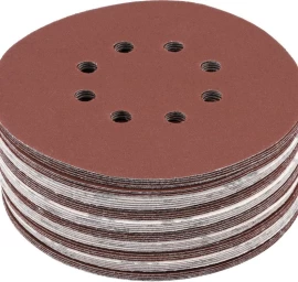 Šlifavimo popierius {velcro) | 8 skylės | 150 mm / P220 | 50 vnt. (YT-834598)