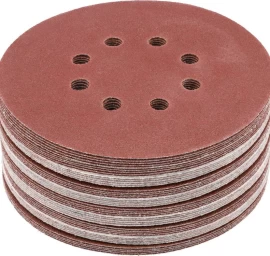 Šlifavimo popierius {velcro) | 8 skylės | 150 mm / P80 | 50 vnt. (YT-834593)