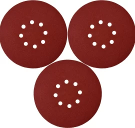 Šlifavimo popierius {velcro) apvalus | su skylėm | 180 mm / P60 | 3 vnt. (YT-83461)