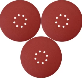 Šlifavimo popierius  (velcro) apvalus | su skylėm | 225 mm / P150 | 3 vnt. (YT-83475)