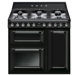 SMEG dujinė viryklė su 3 elektrinėmis orkaitėmis TR93BL